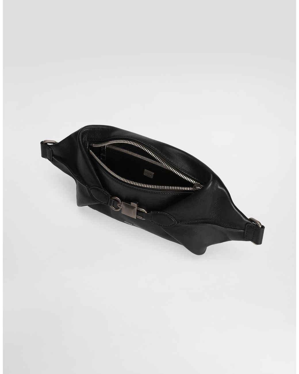 Dolce & Gabbana Black Lock Belt Bag for men