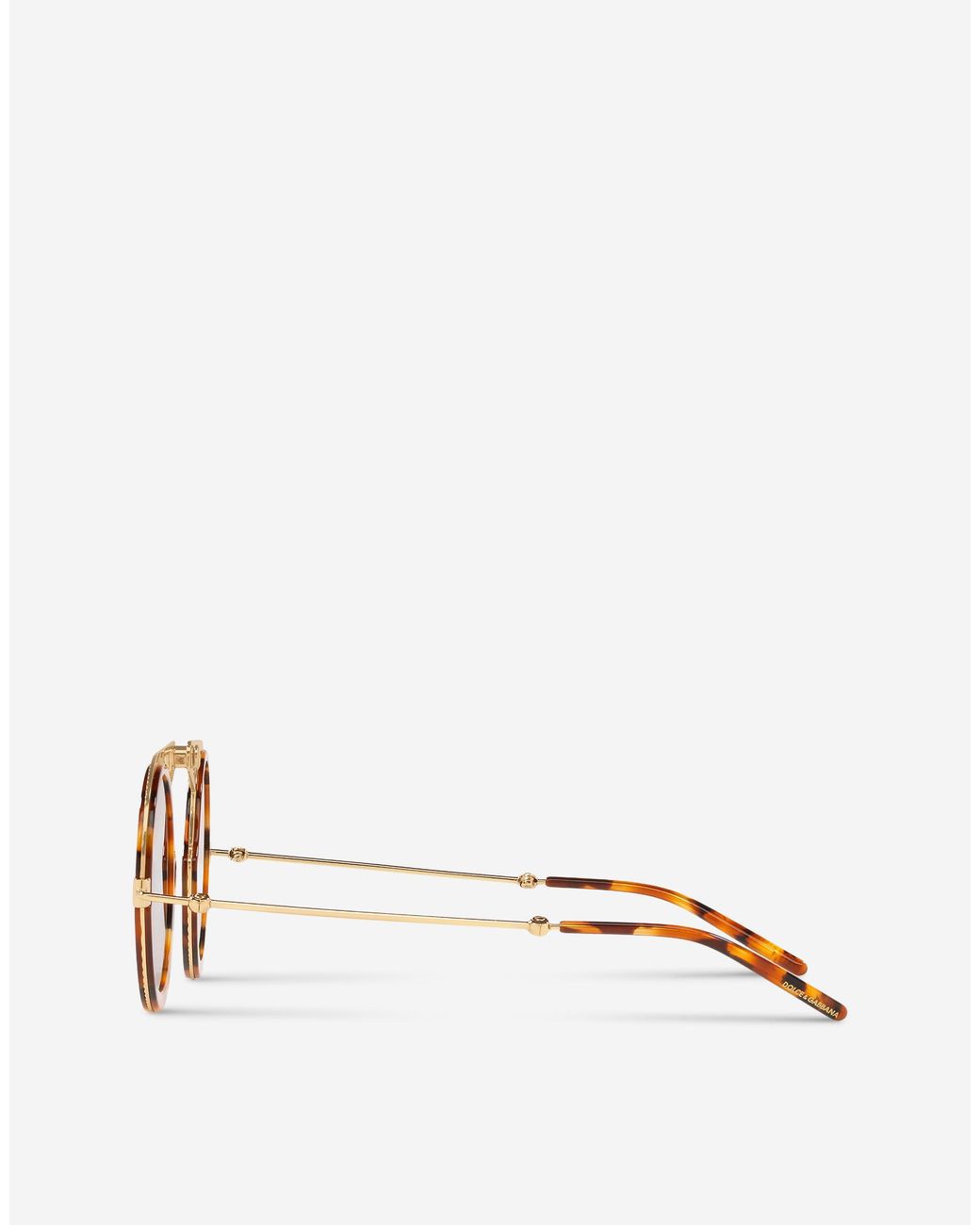 Dolce & Gabbana Brown Tortoiseshell Pilot Frame Sunglasses for men