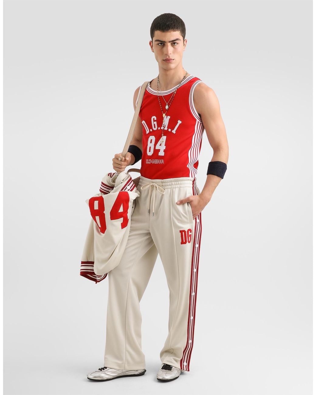Dolce & Gabbana Natural Technical Piqué Jogging Trousers for men
