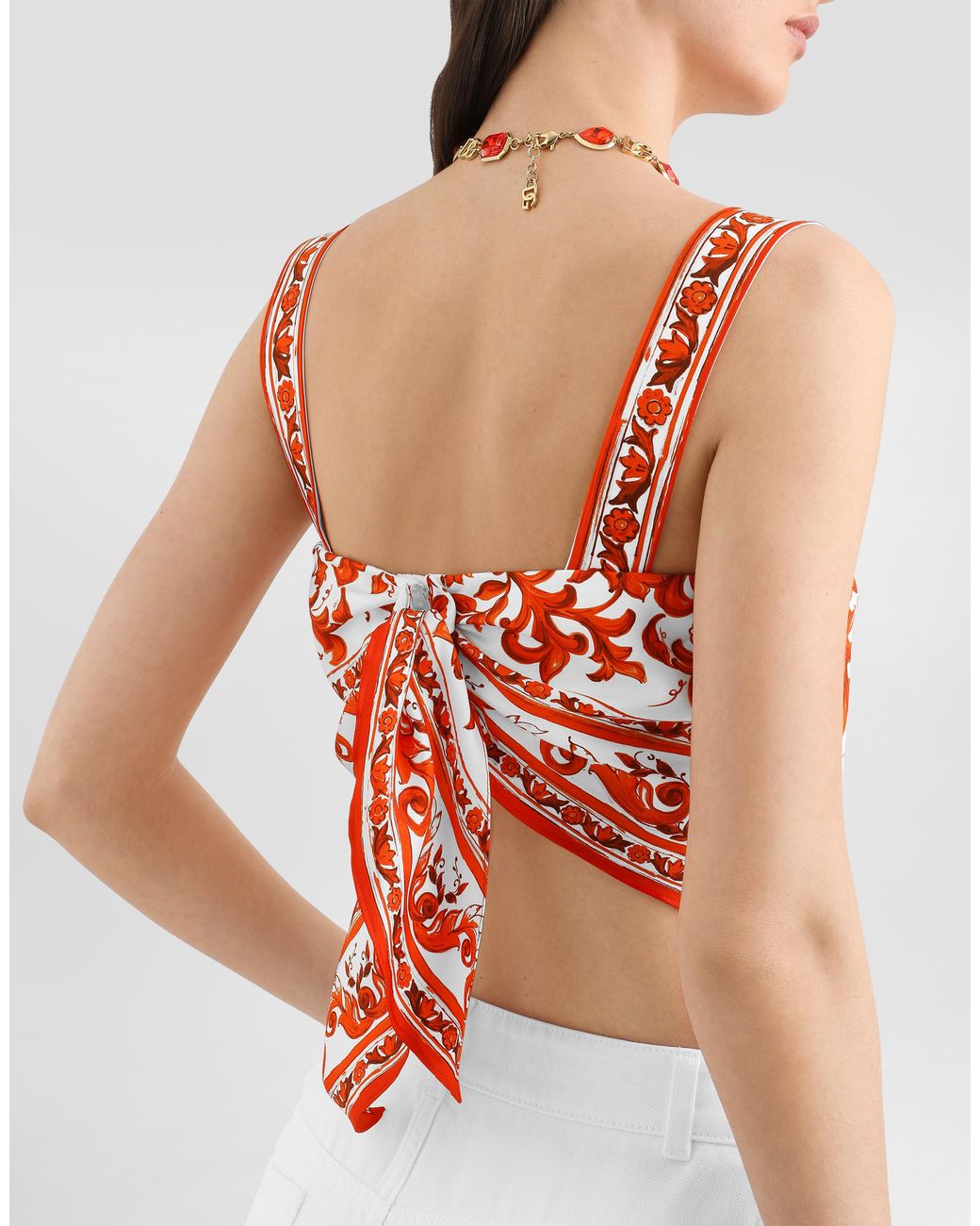 Dolce & Gabbana White Bustino