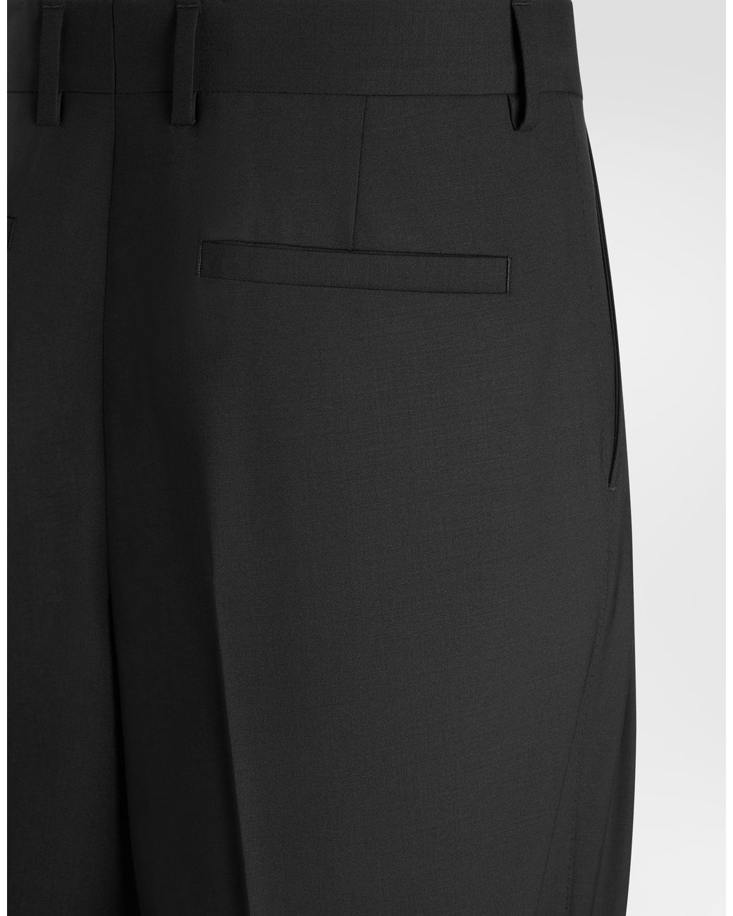Dolce & Gabbana Black Virgin Wool Trousers� for men