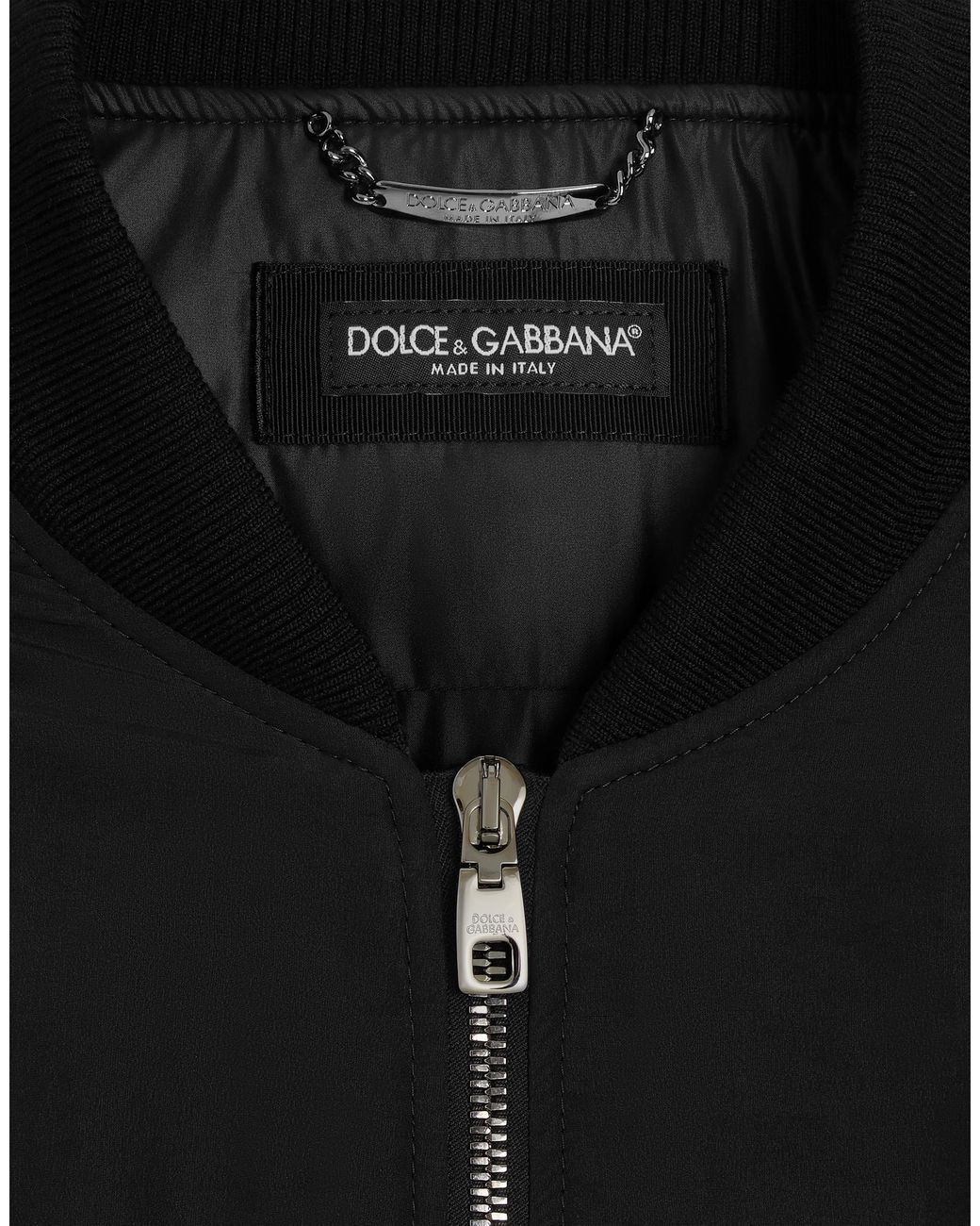 Dolce & Gabbana Black Padded Bomber Jacket for men