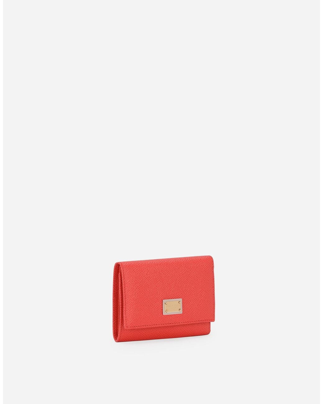 Dolce & Gabbana Pink French Flap Wallet With Tag