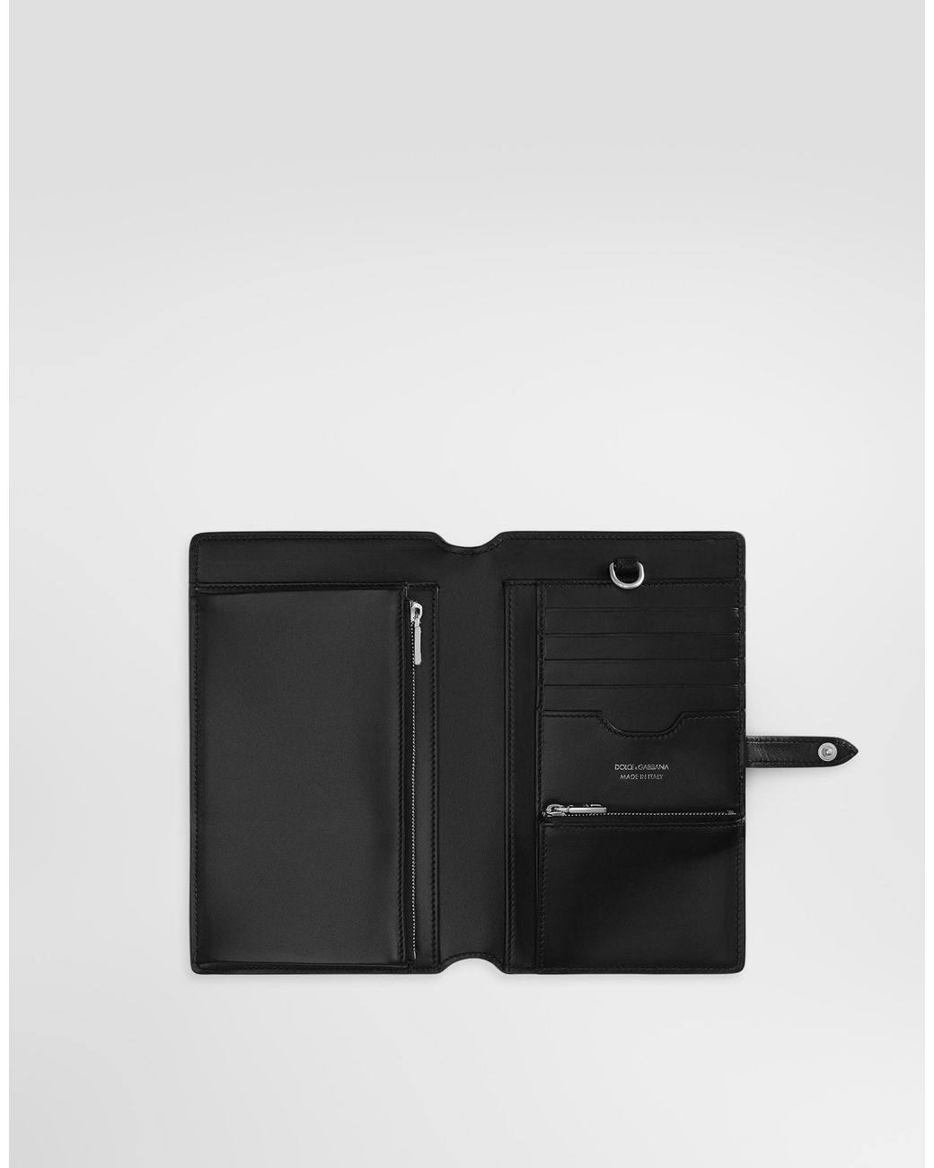 Dolce & Gabbana Black Ostrich Leather Crossbody Minibag for men