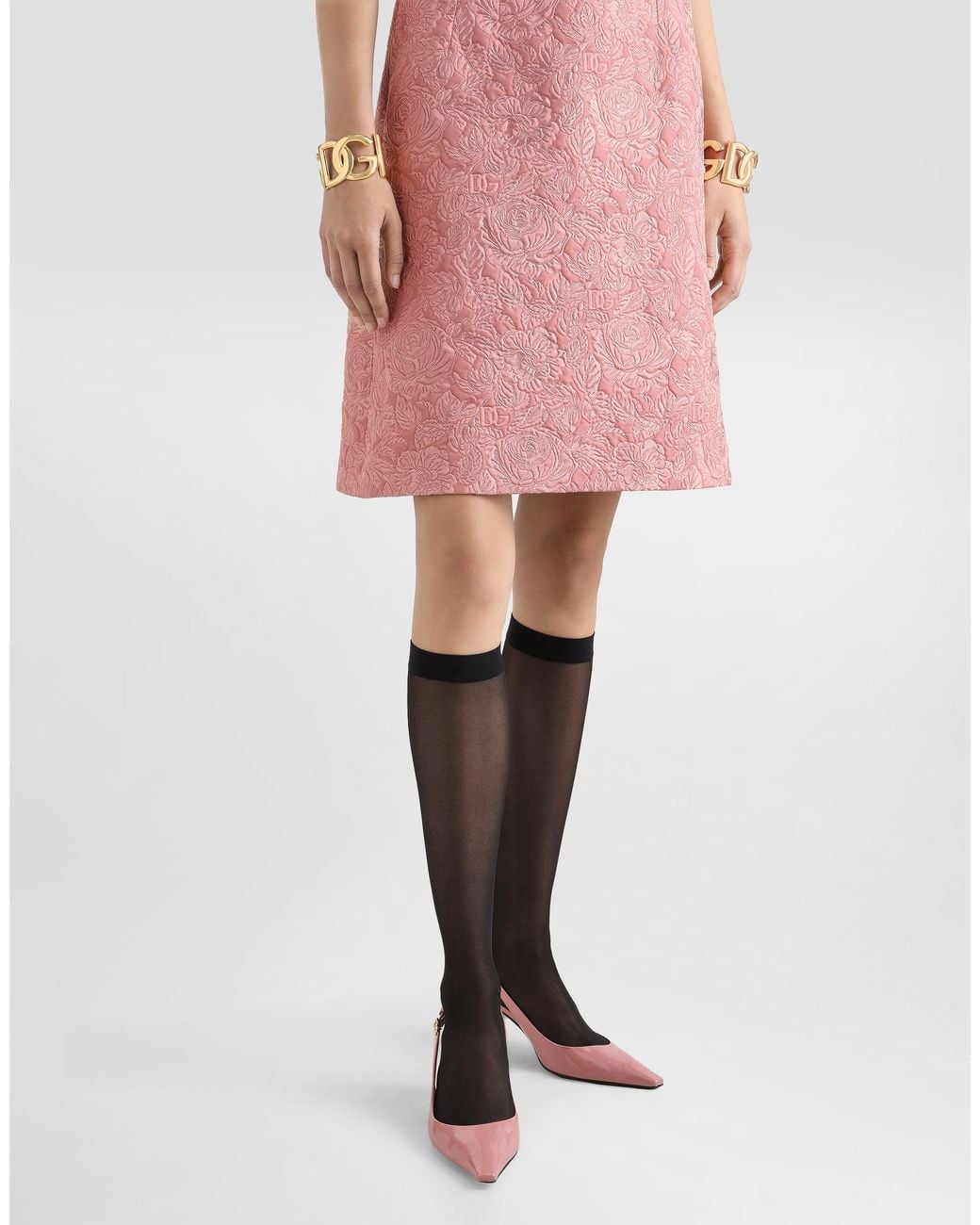Dolce & Gabbana Pink Fit-And-Flare Midi Dress
