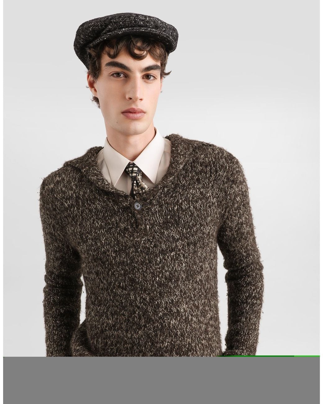 Dolce & Gabbana Gray Alpaca Blend Polo Shirt for men