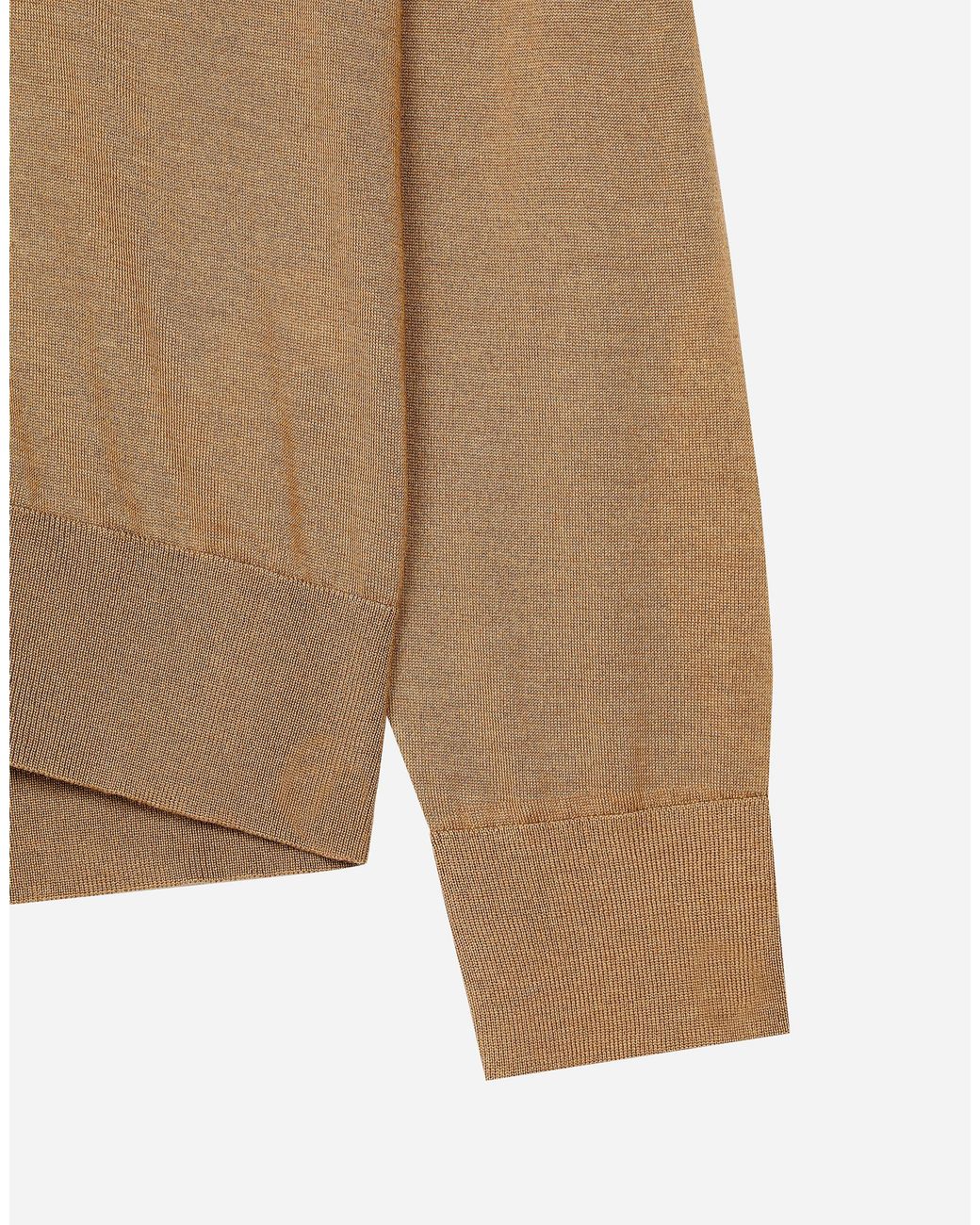 Dolce & Gabbana Brown Cashmere And Silk Turtle-Neck Sweater for men