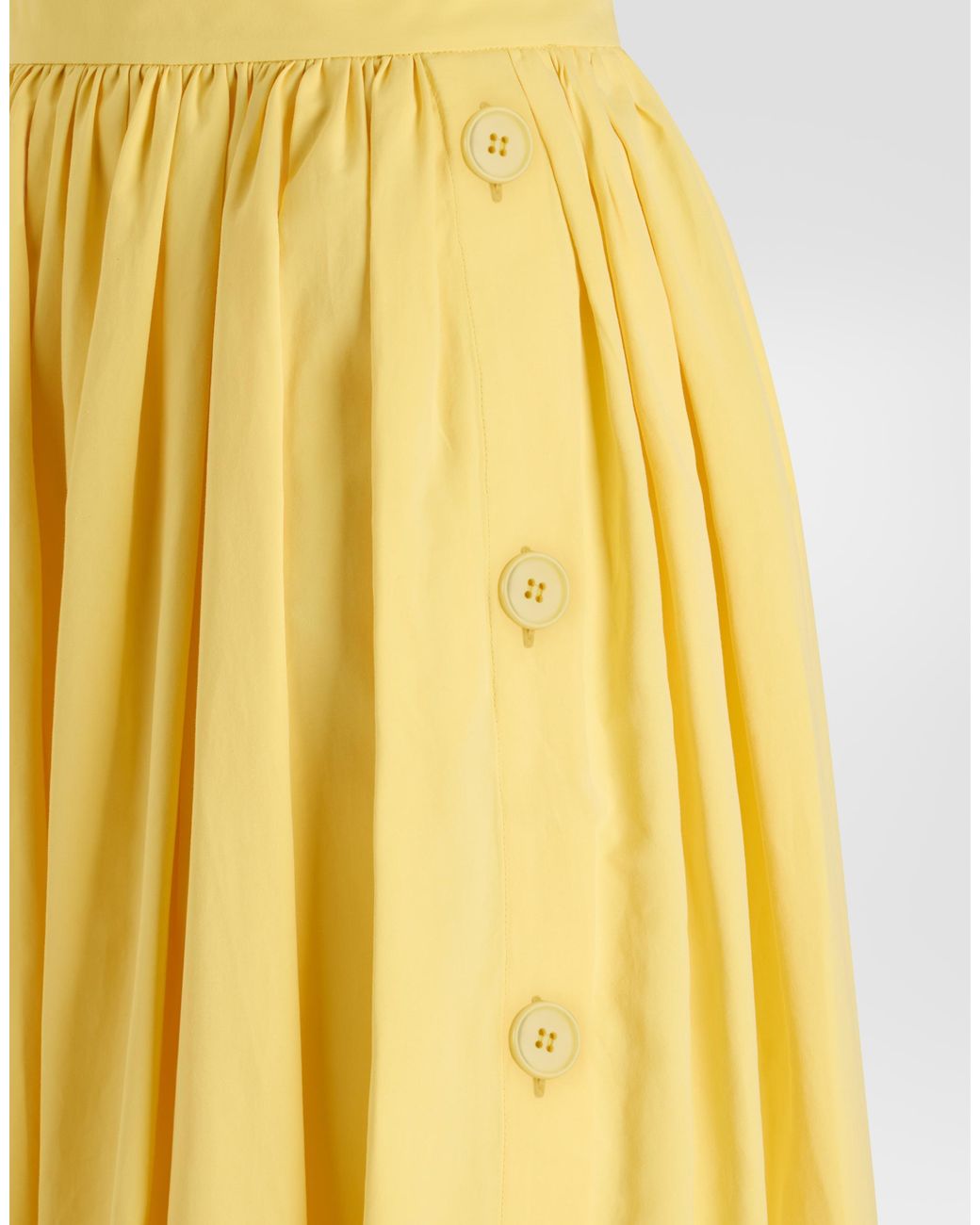 Dolce & Gabbana Yellow Cotton Poplin Skirt