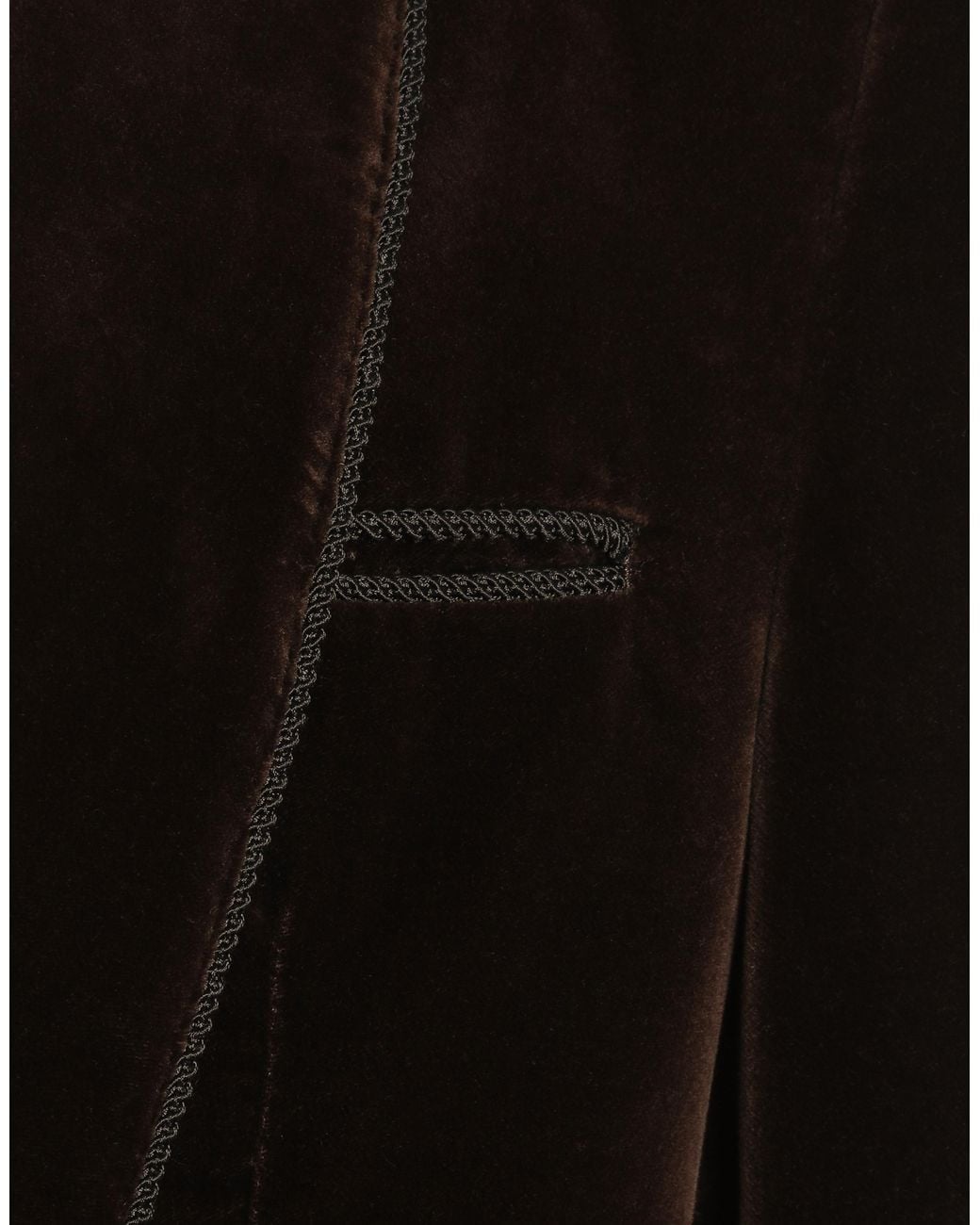Dolce & Gabbana Black Single-Breasted Velvet Jacket for men