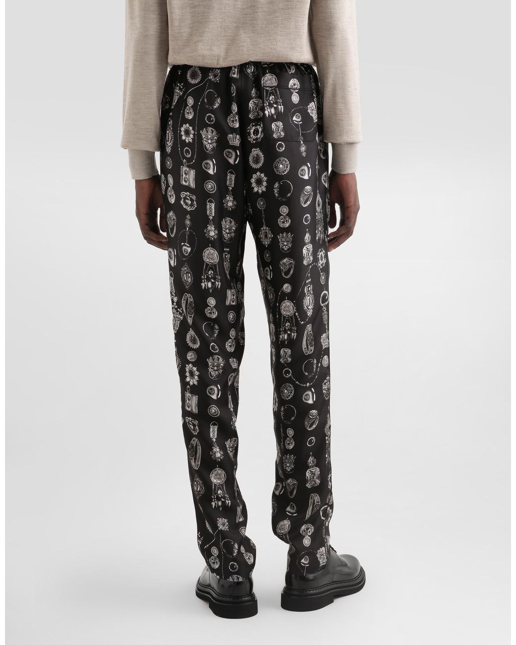 Dolce & Gabbana Multicolor Jewel- Twill Trousers for men