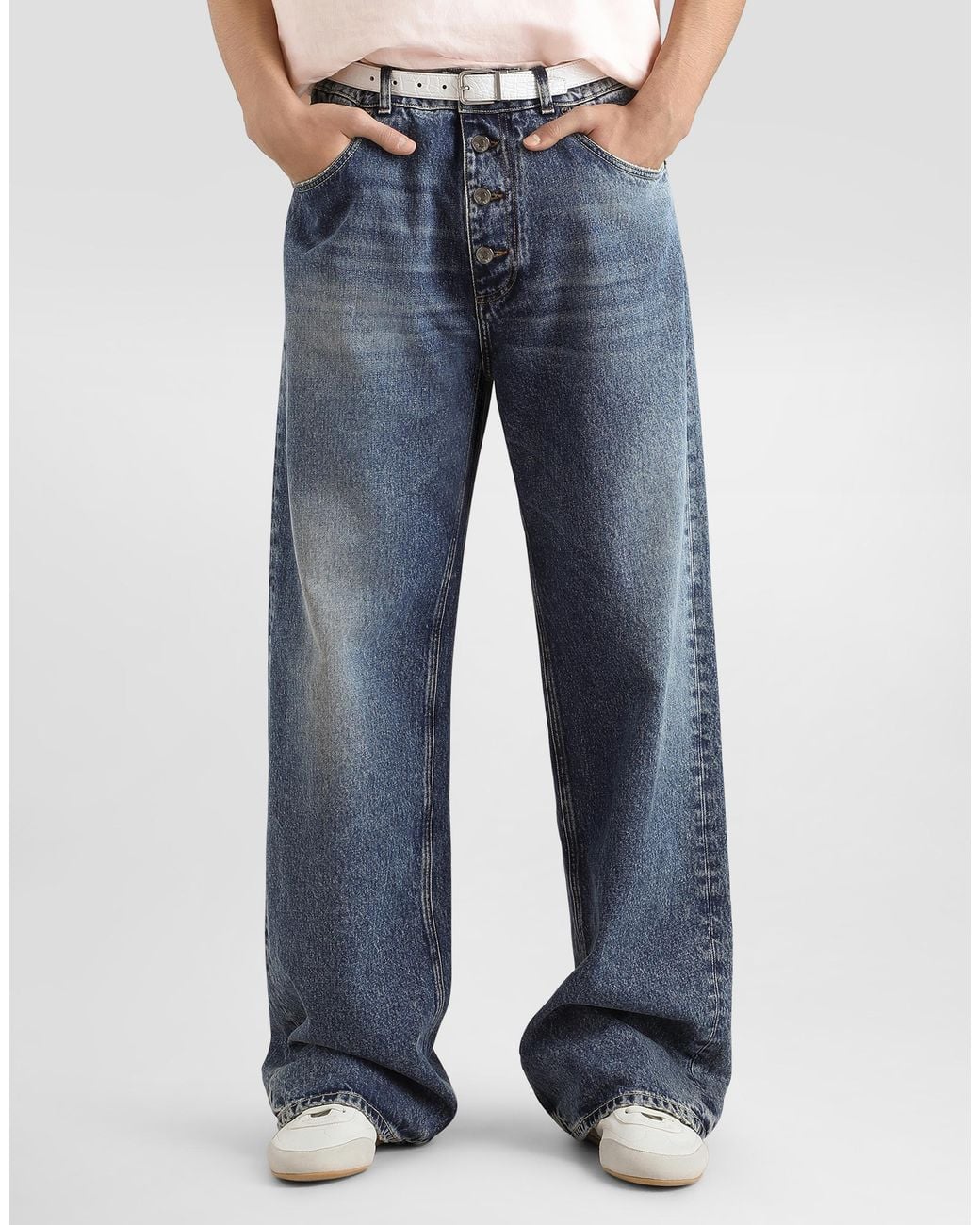 Dolce & Gabbana Blue Denim Trousers for men