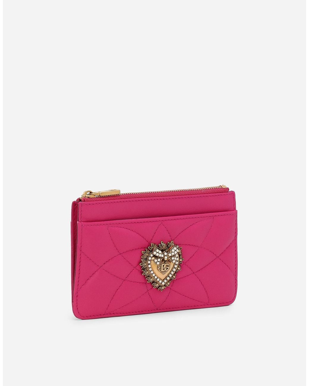 Dolce & Gabbana Pink Medium Devotion Card Holder