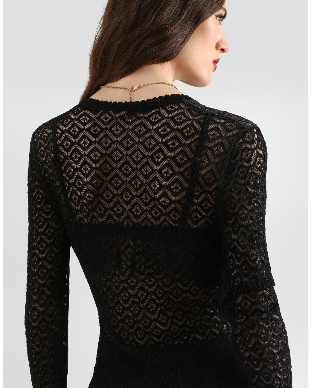 Dolce & Gabbana Black Lace Cardigan
