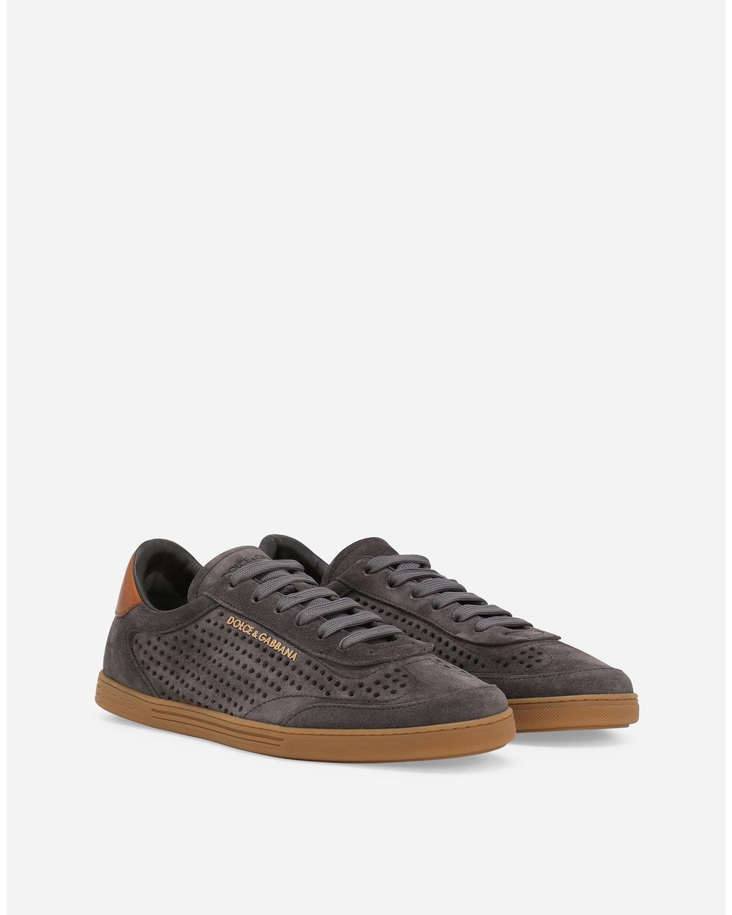 Dolce & Gabbana White Suede Saint Tropez Sneakers for men