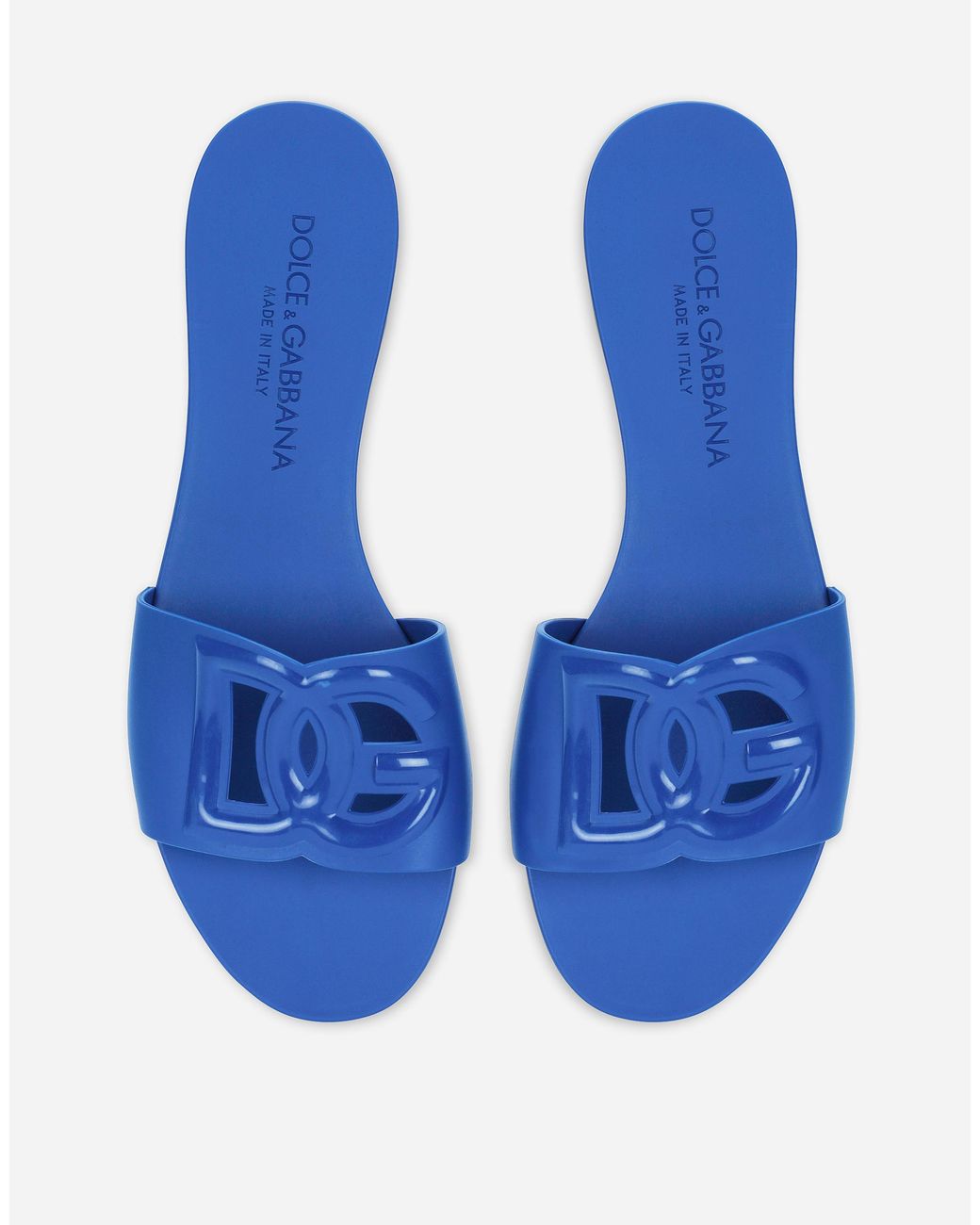 Dolce & Gabbana Blue Open-Toe Slide Sandals