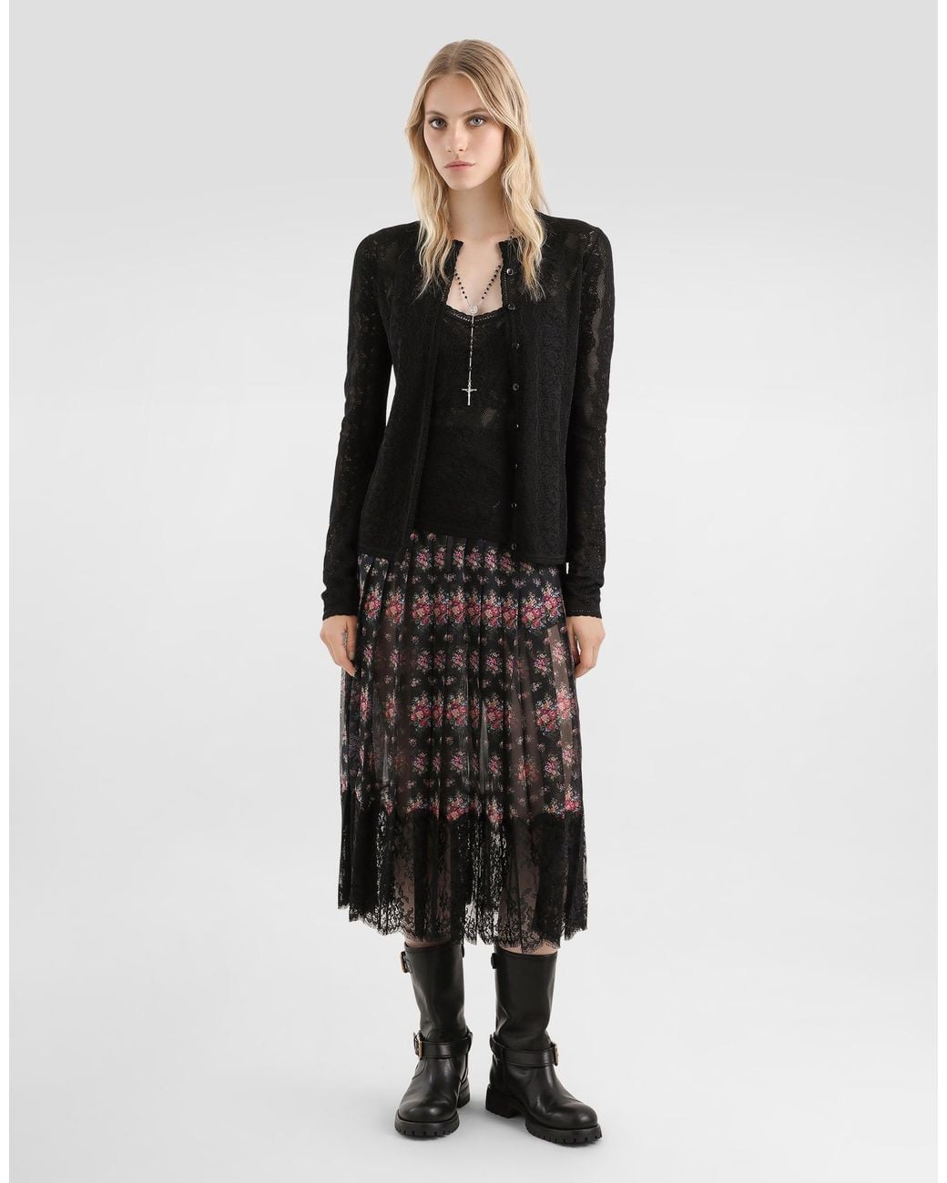 Dolce & Gabbana Black Lace Cardigan