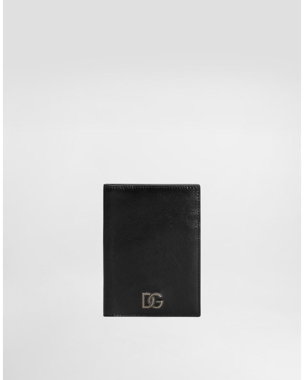 Dolce & Gabbana White Tempesta Calfskin Passport Holder for men