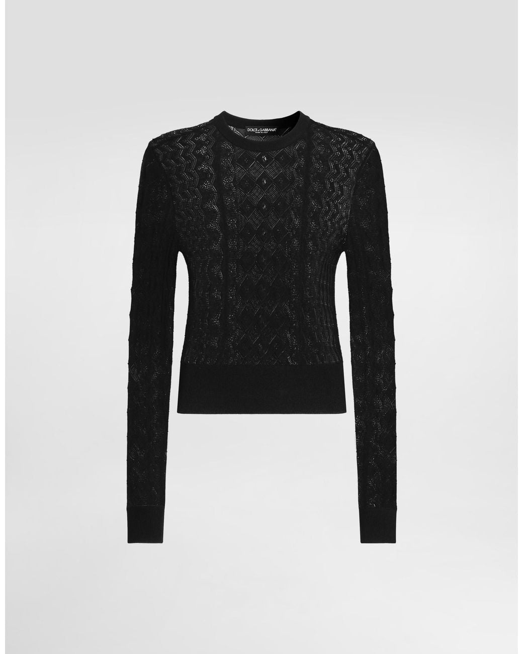 Dolce & Gabbana Black Lace Pullover