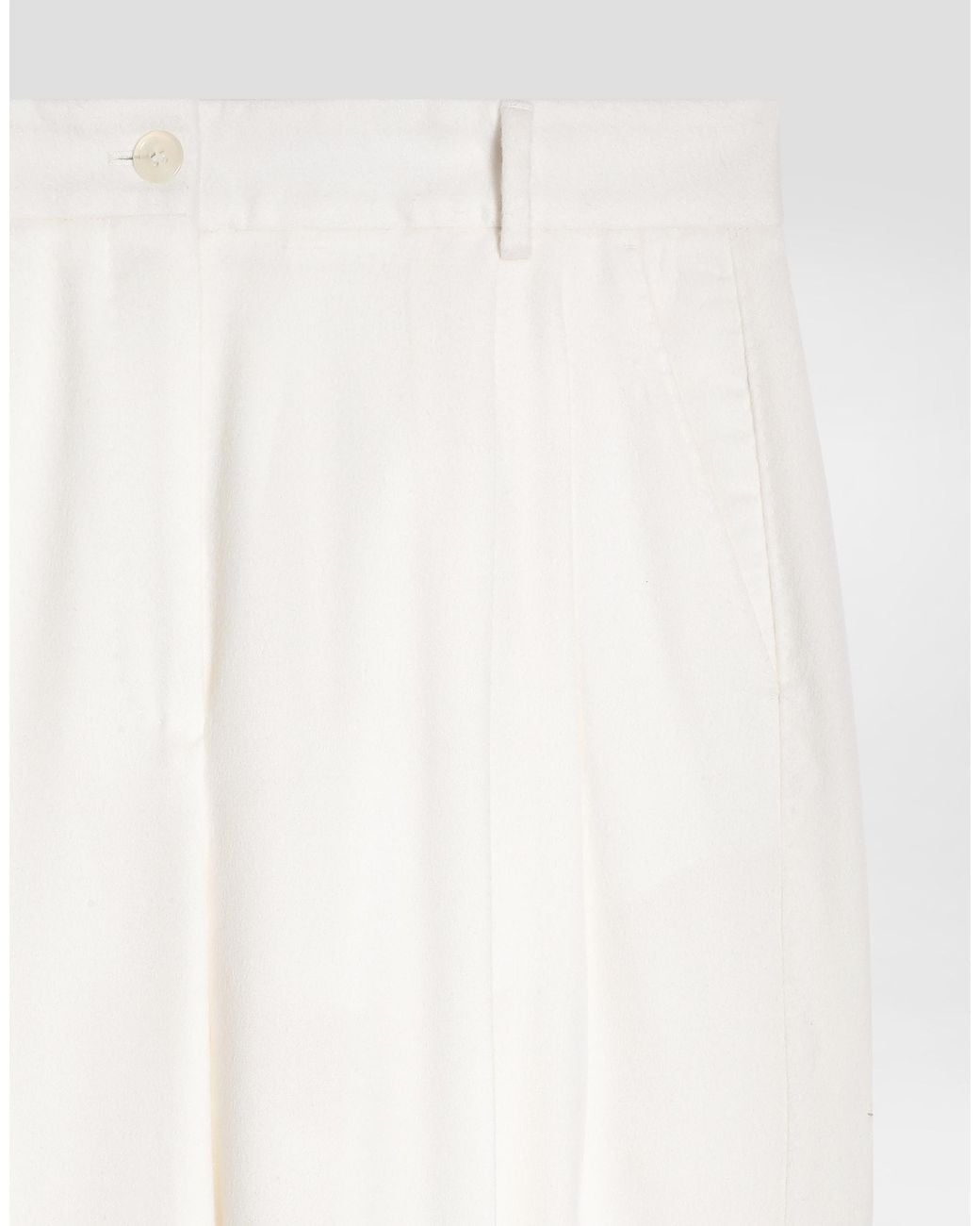 Dolce & Gabbana White Cashmere Trousers