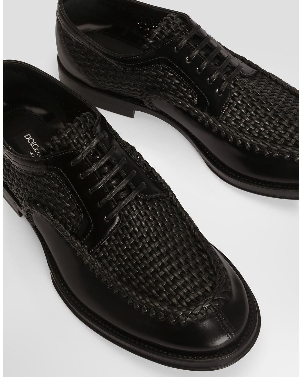 Dolce & Gabbana Derbyschuhe Mit Flechtmuster in White für Herren
