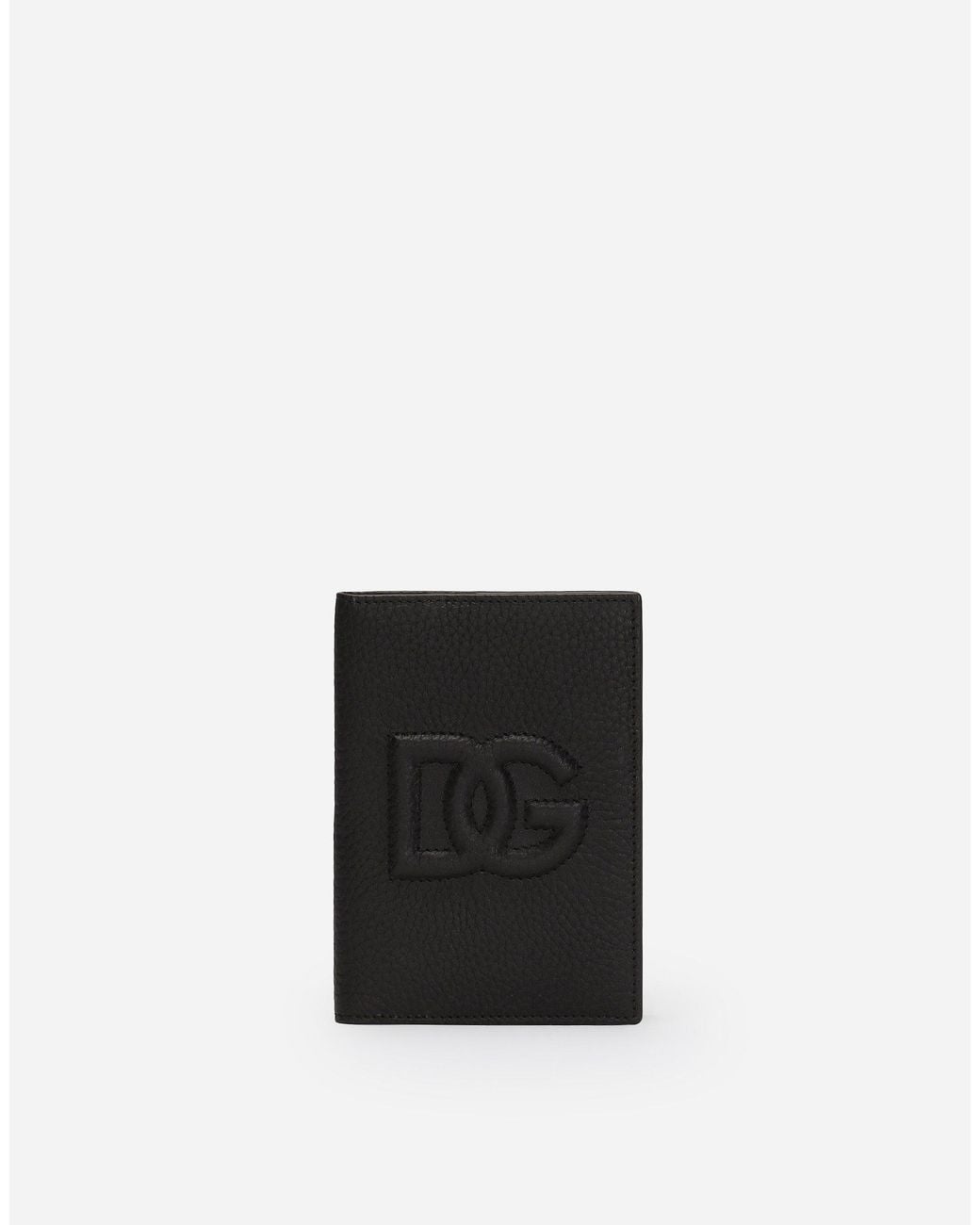 Dolce & Gabbana White Deerskin-print Calfskin Passport Holder for men