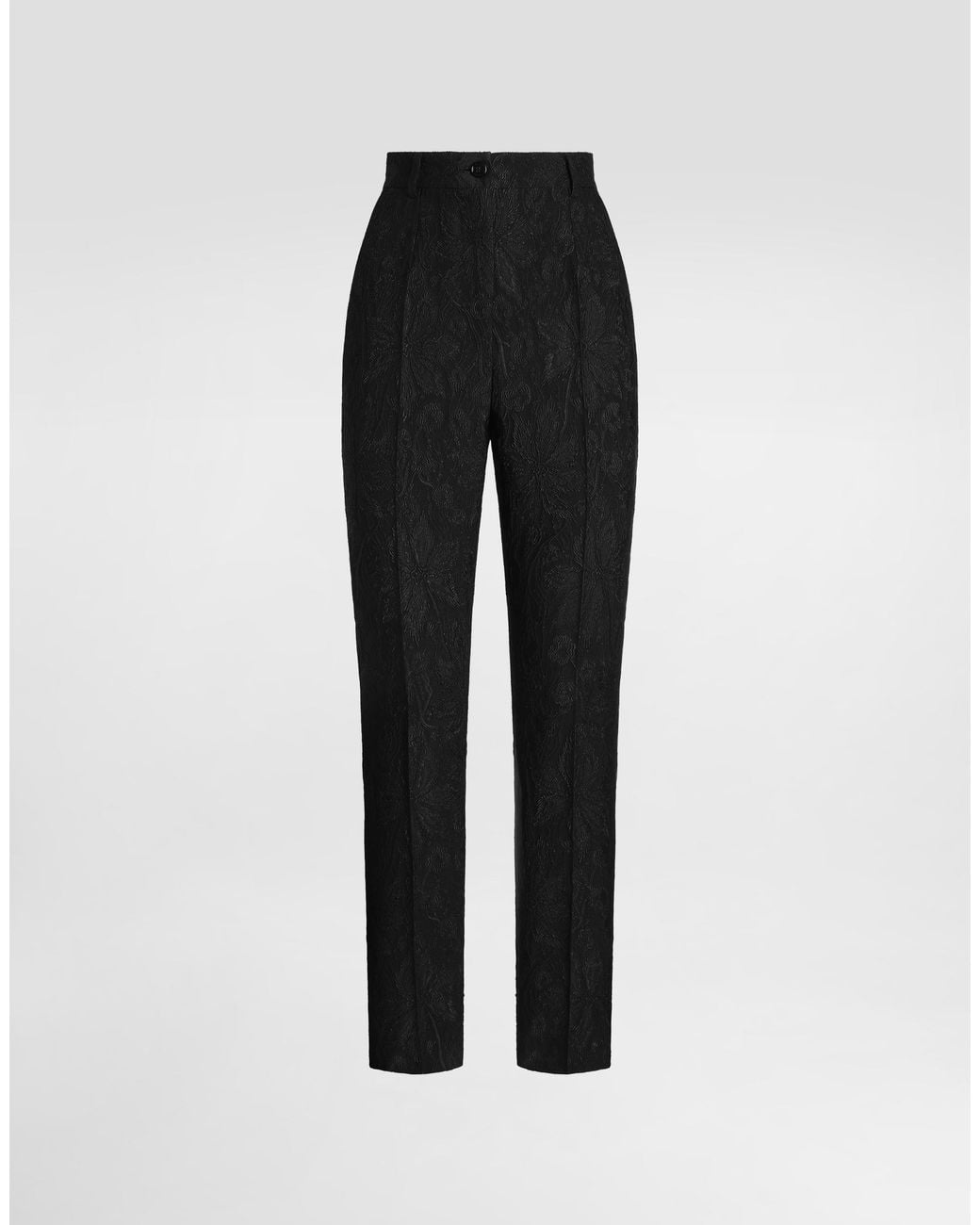 Dolce & Gabbana Black Brocade Trousers