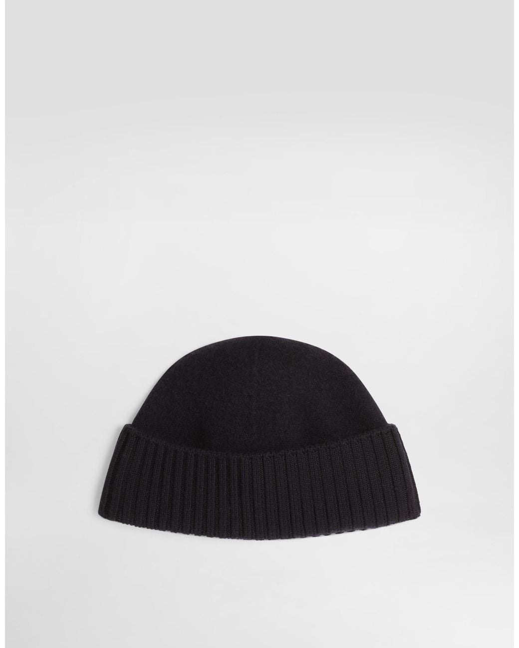 Dolce & Gabbana Black Smooth Knit Hat for men