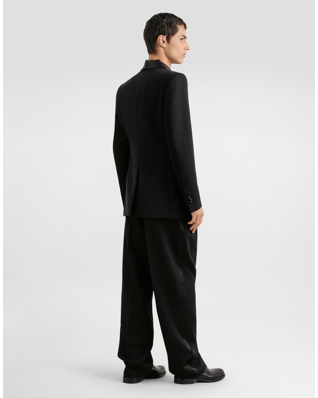 Dolce & Gabbana Black Fringed Blazer for men