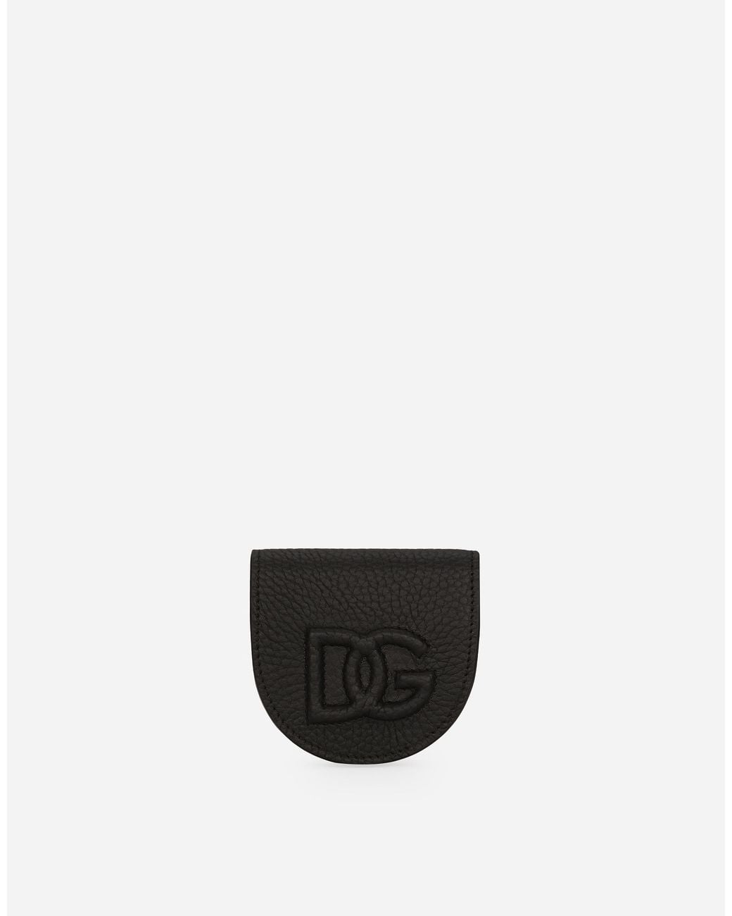Dolce & Gabbana White Deerskin-Print Calfskin Coin Wallet for men