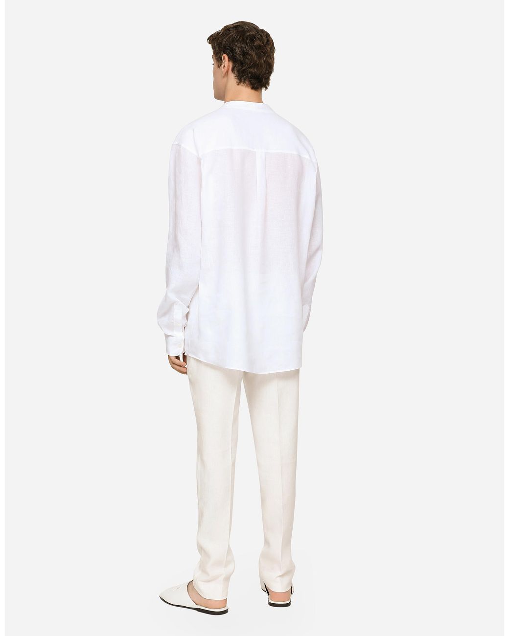 Dolce & Gabbana White Linen Pants for men