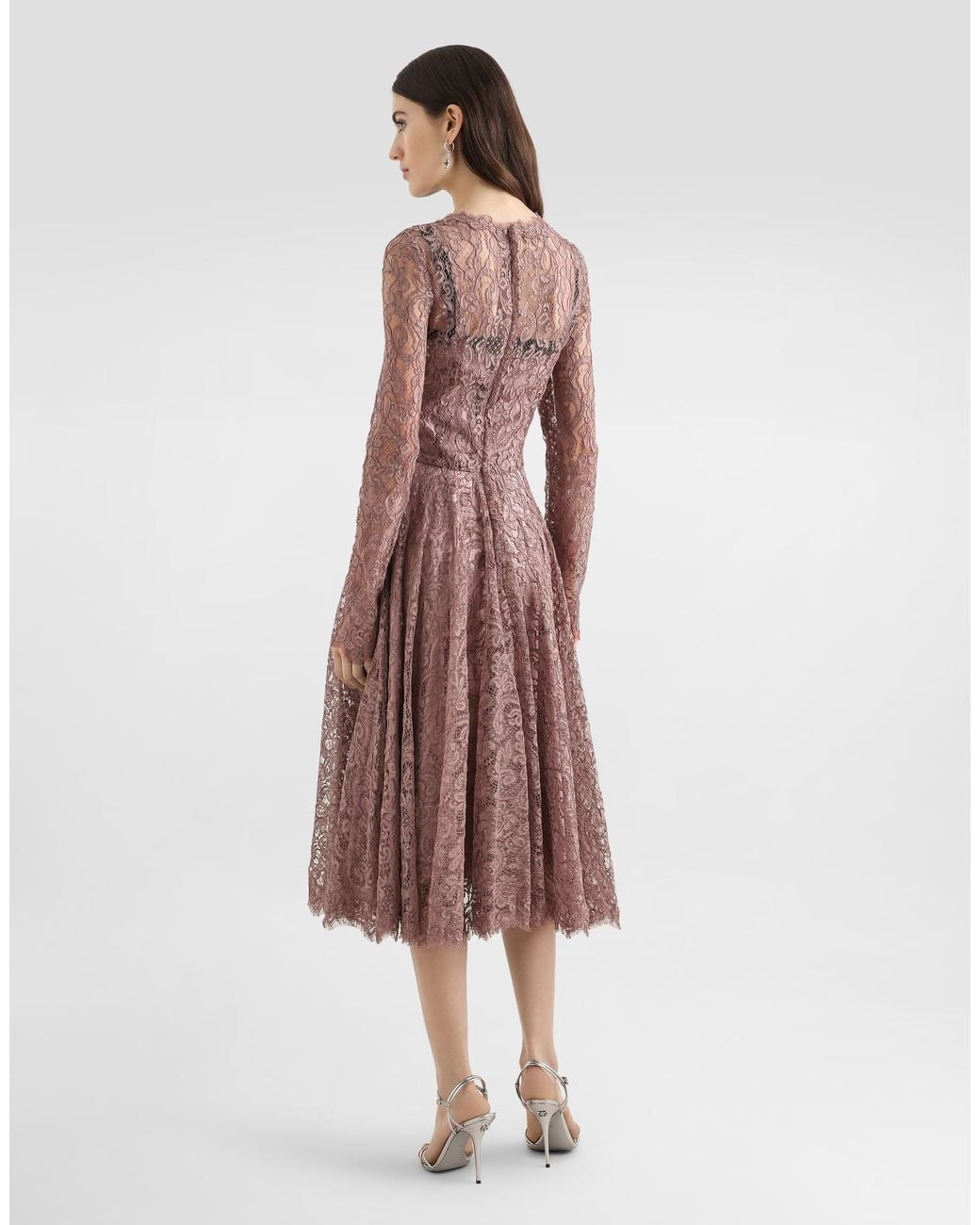 Dolce & Gabbana Purple Lace Dress
