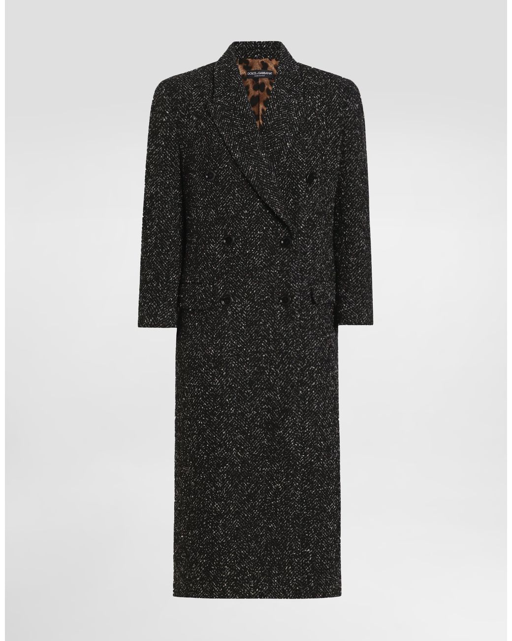 Dolce & Gabbana Black Oversized Double-Breasted Coat