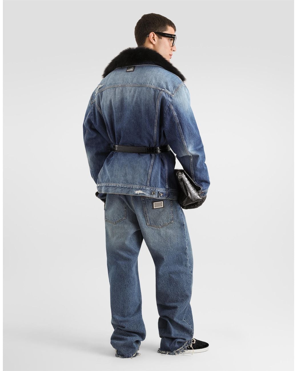 Dolce & Gabbana Blue Denim Trousers for men