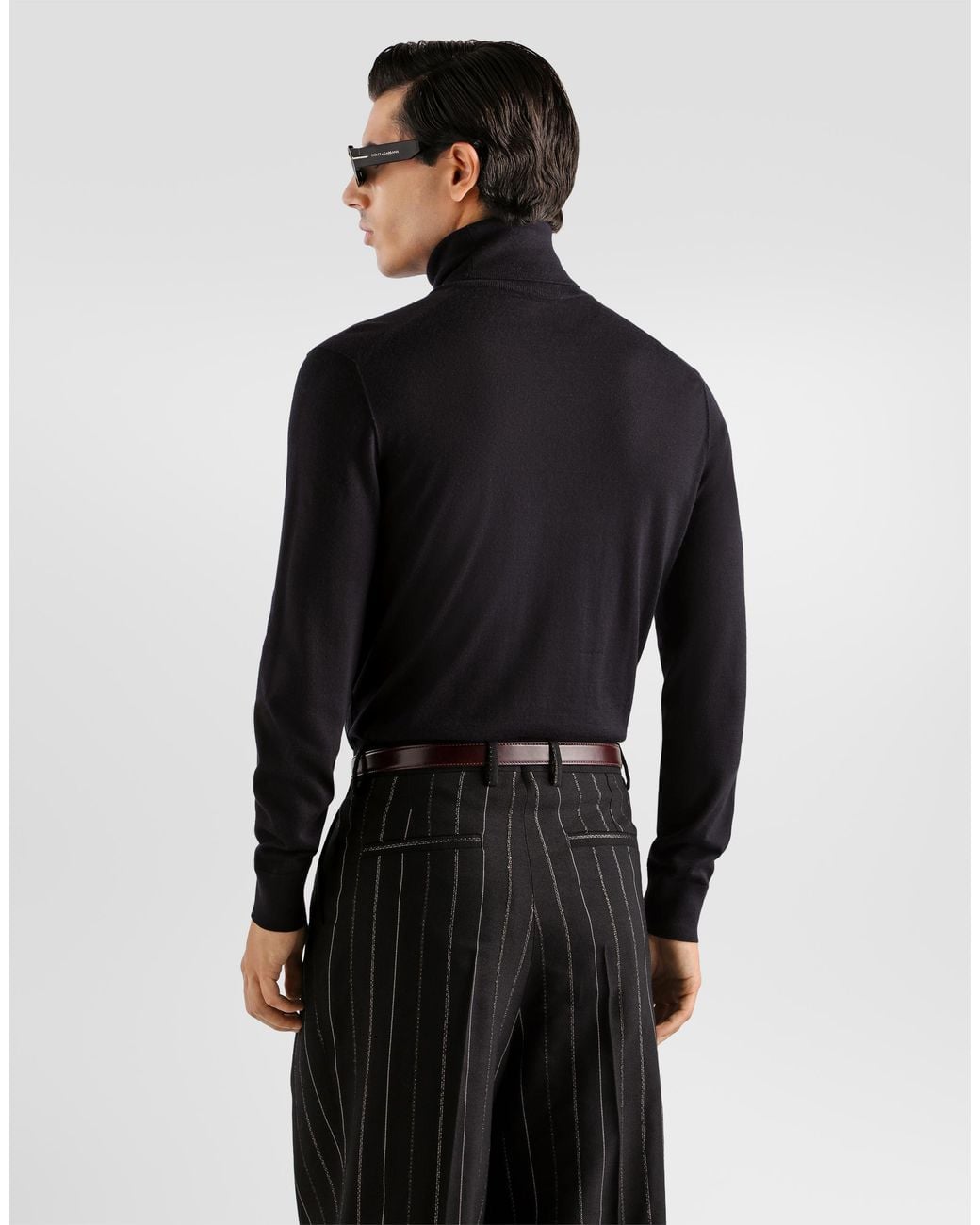 Dolce & Gabbana Rollkragenpullover Aus Kaschmir in Blue für Herren