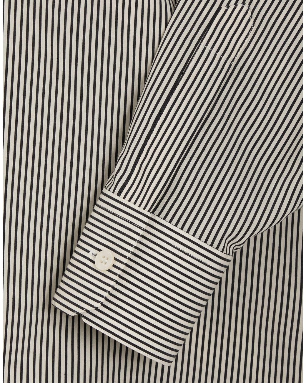 Dolce & Gabbana Gray Striped Poplin Shirt