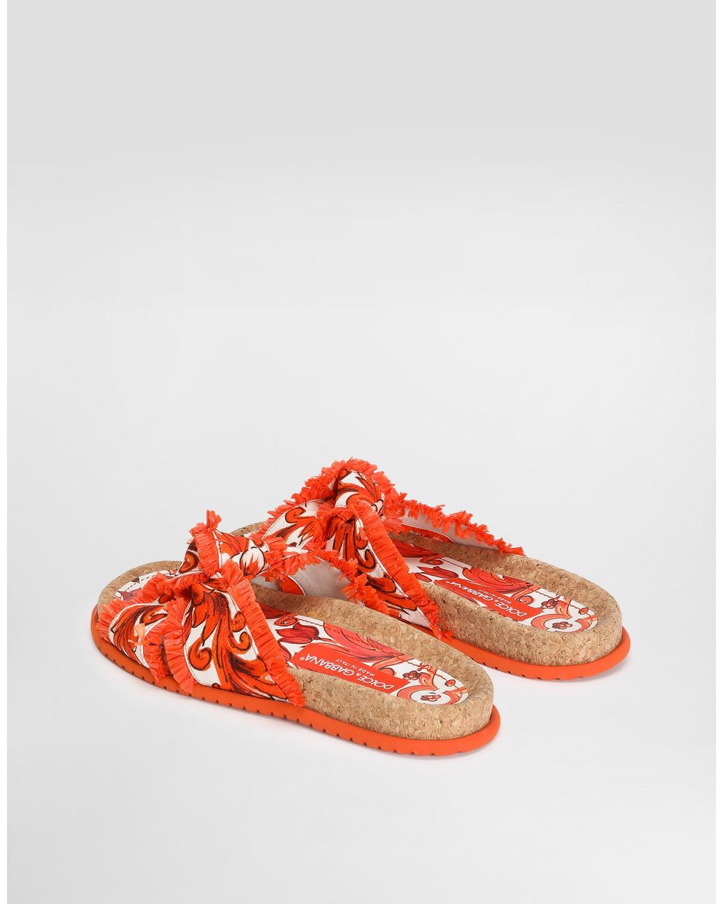 Dolce & Gabbana Red Ciabatta Flat