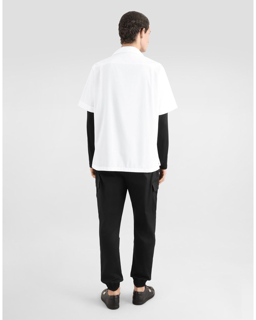 Dolce & Gabbana Black Long-Sleeved T-Shirt With Logo Tag for men