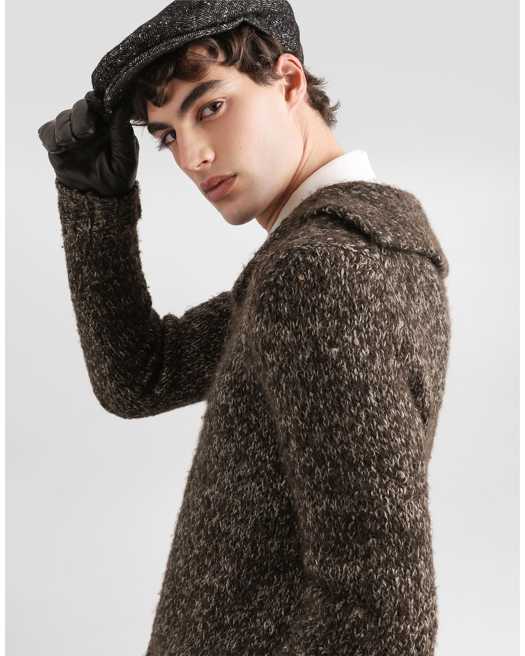 Dolce & Gabbana Gray Alpaca Blend Polo Shirt for men