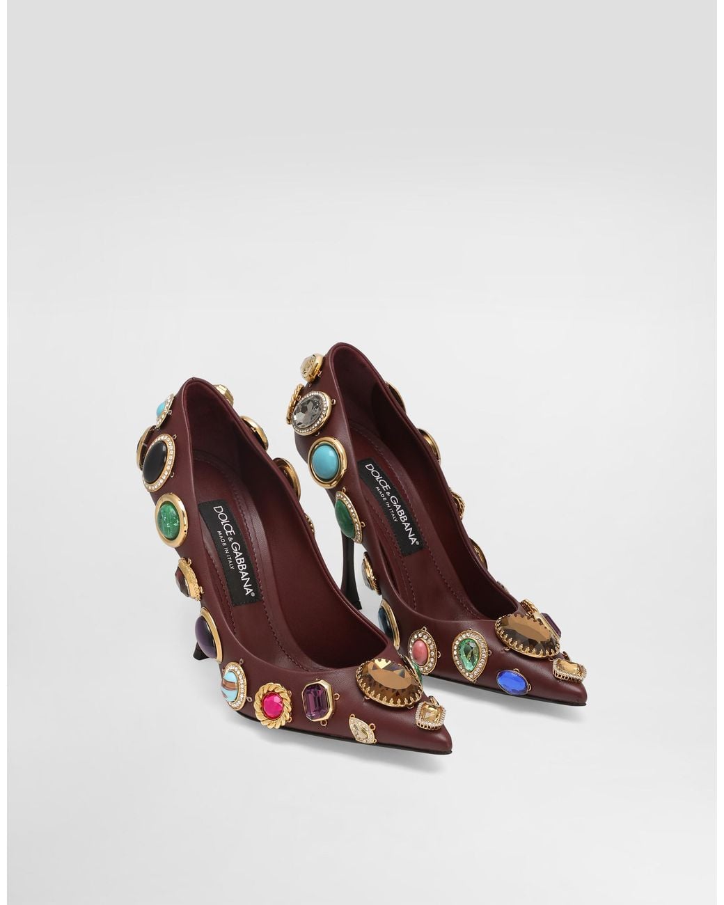 Dolce & Gabbana Multicolor Pumps With Stone Embroidery