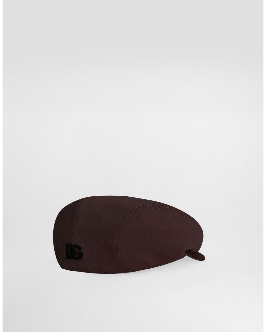 Dolce & Gabbana Brown Wool Poplin Flat Cap for men