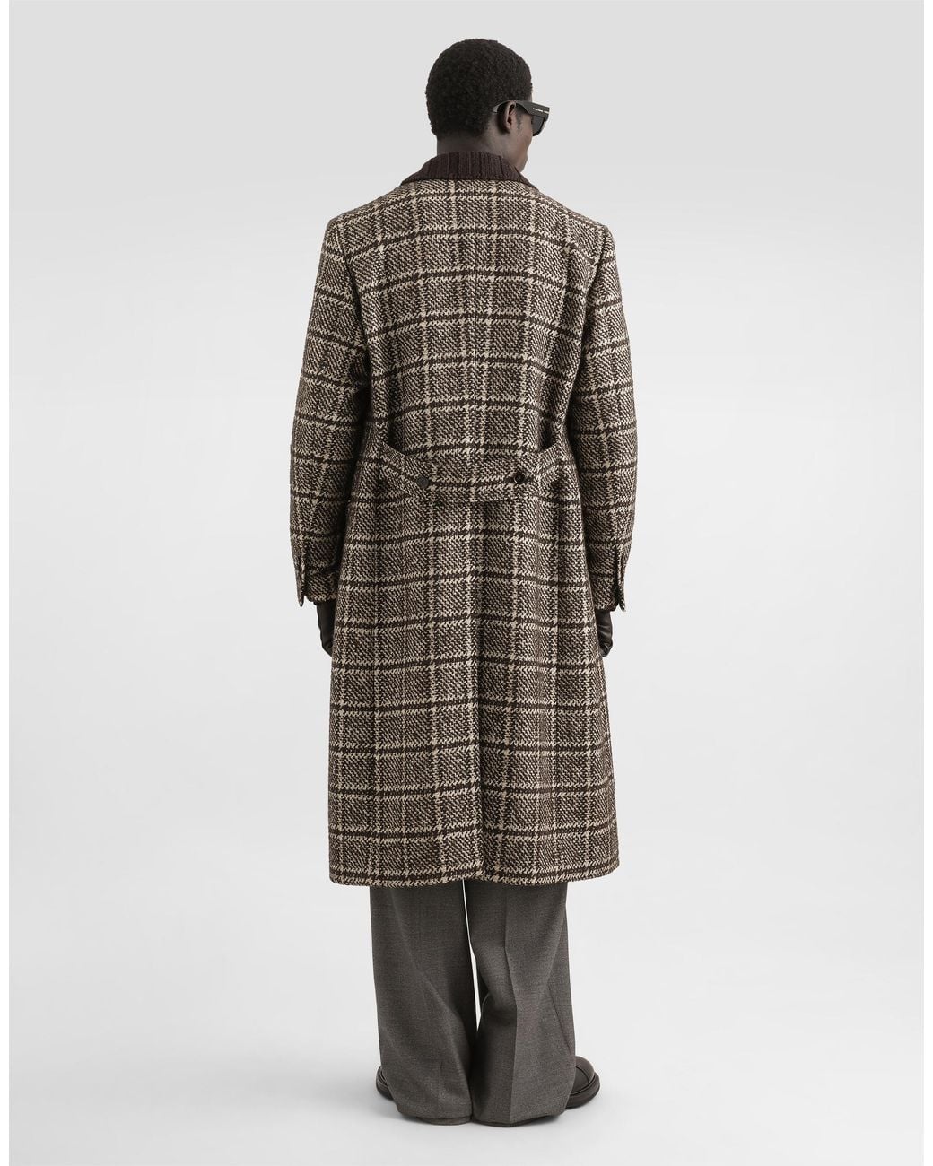 Dolce & Gabbana Brown Knit Cashmere Polo Shirt for men