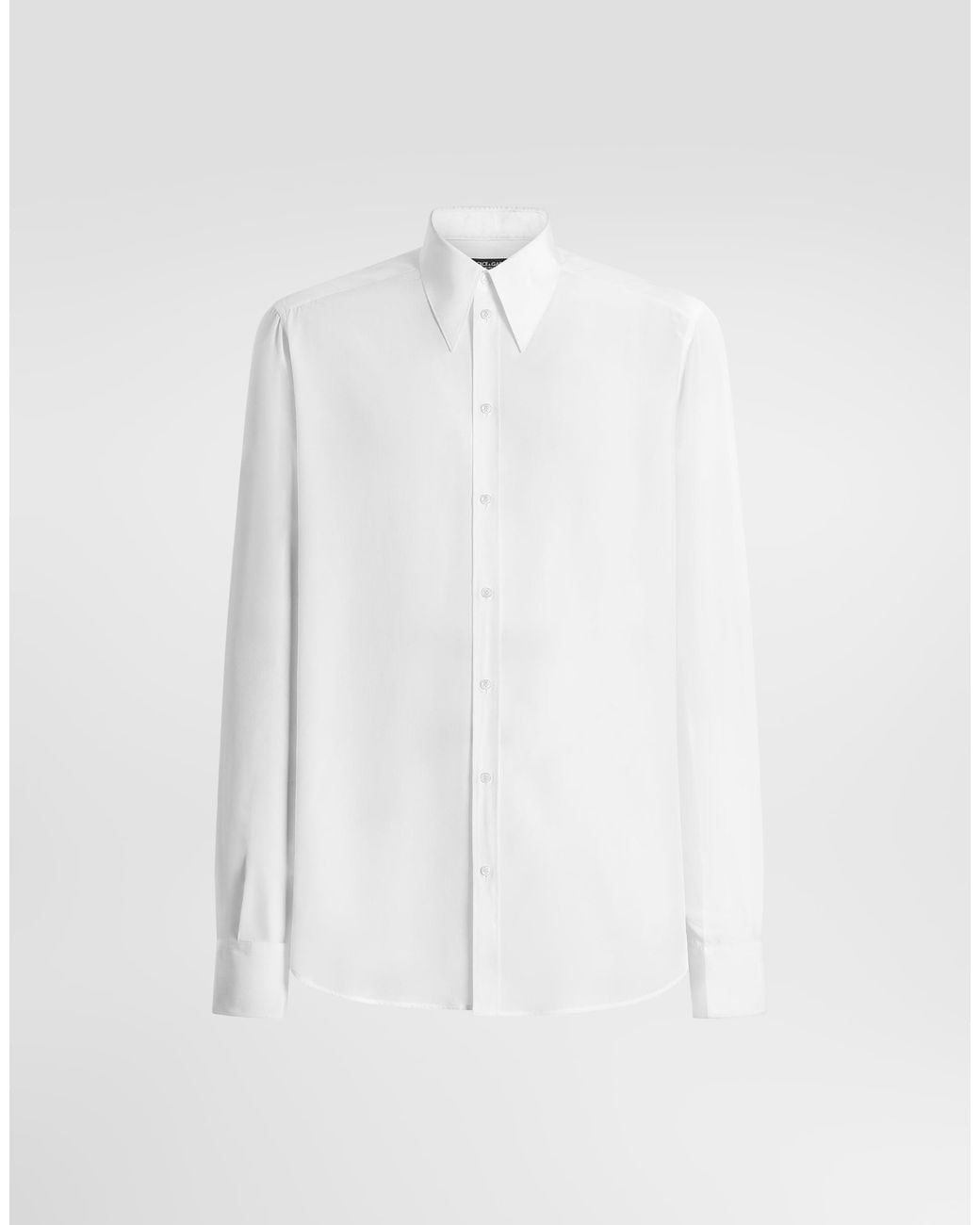 Dolce & Gabbana Hemd Aus Crêpe De Chine in White für Herren