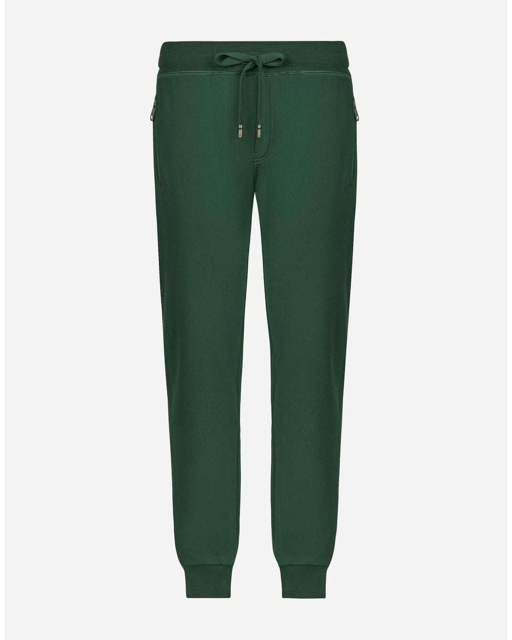 Dolce & Gabbana Jogginghose Aus Jersey Mit Logoplakette in Green für Herren