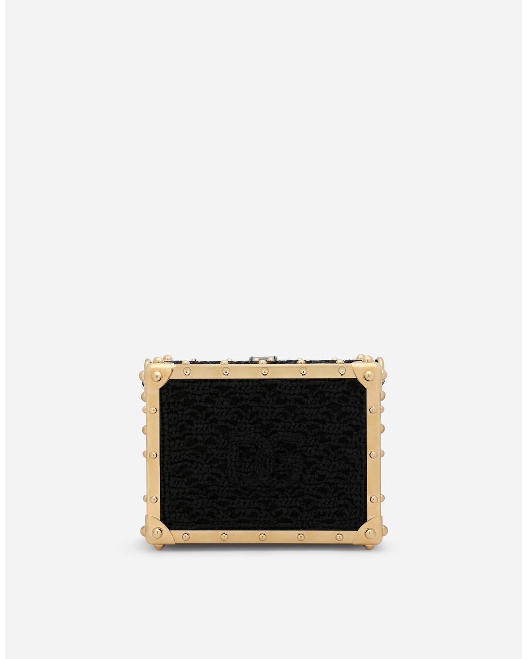 Dolce & Gabbana Red Raffia Crochet Dolce Box Bag