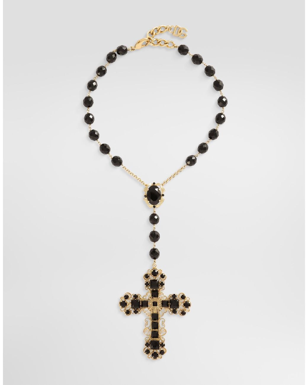 Dolce & Gabbana White Short Rosary Necklace