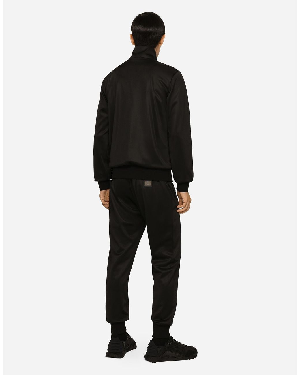 Dolce & Gabbana Jogginghose Aus Funktionsjersey Mit Plakette in Black für Herren