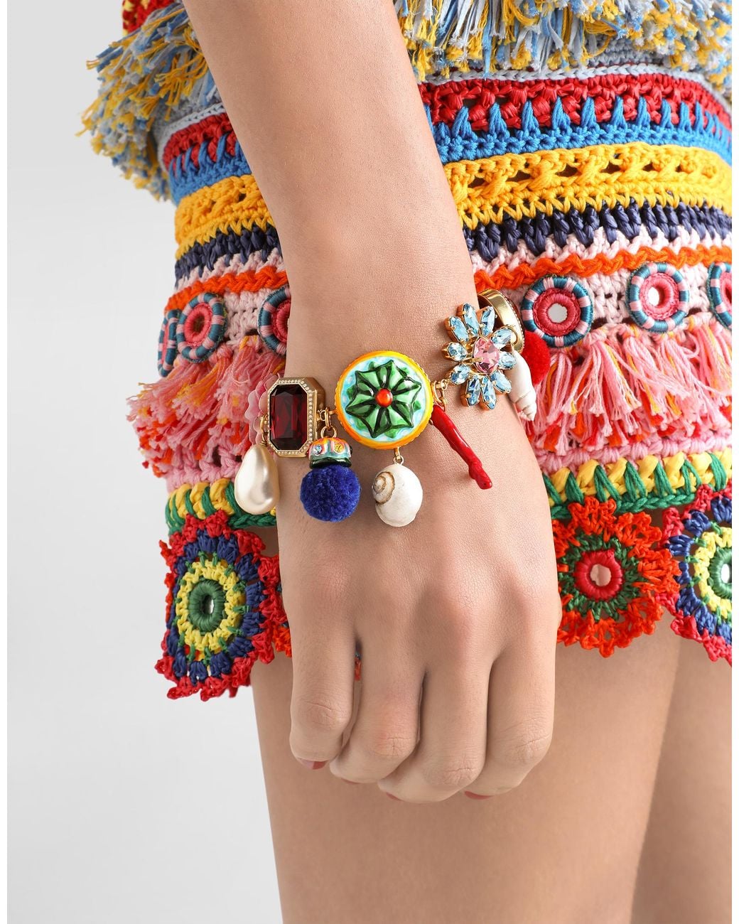 Dolce & Gabbana White Charms Bracelet