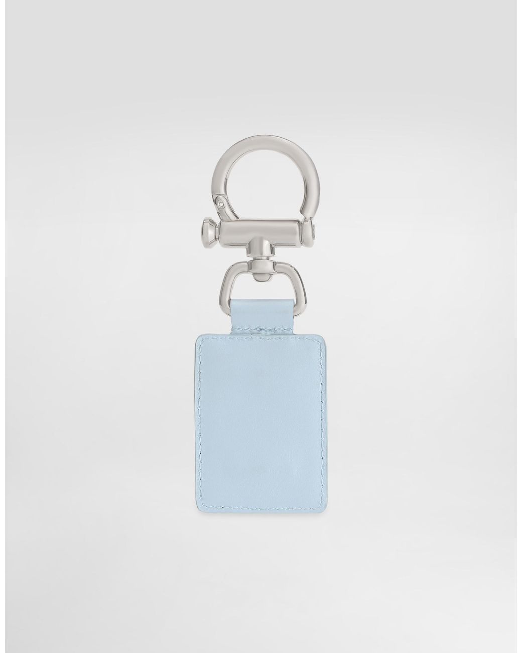 Dolce & Gabbana White Smooth Calfskin Keyring for men