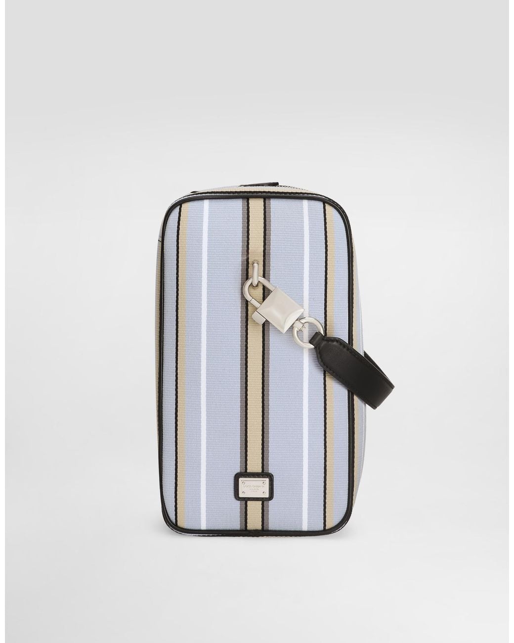 Dolce & Gabbana Blue Lock Jacquard Fabric Handbag for men