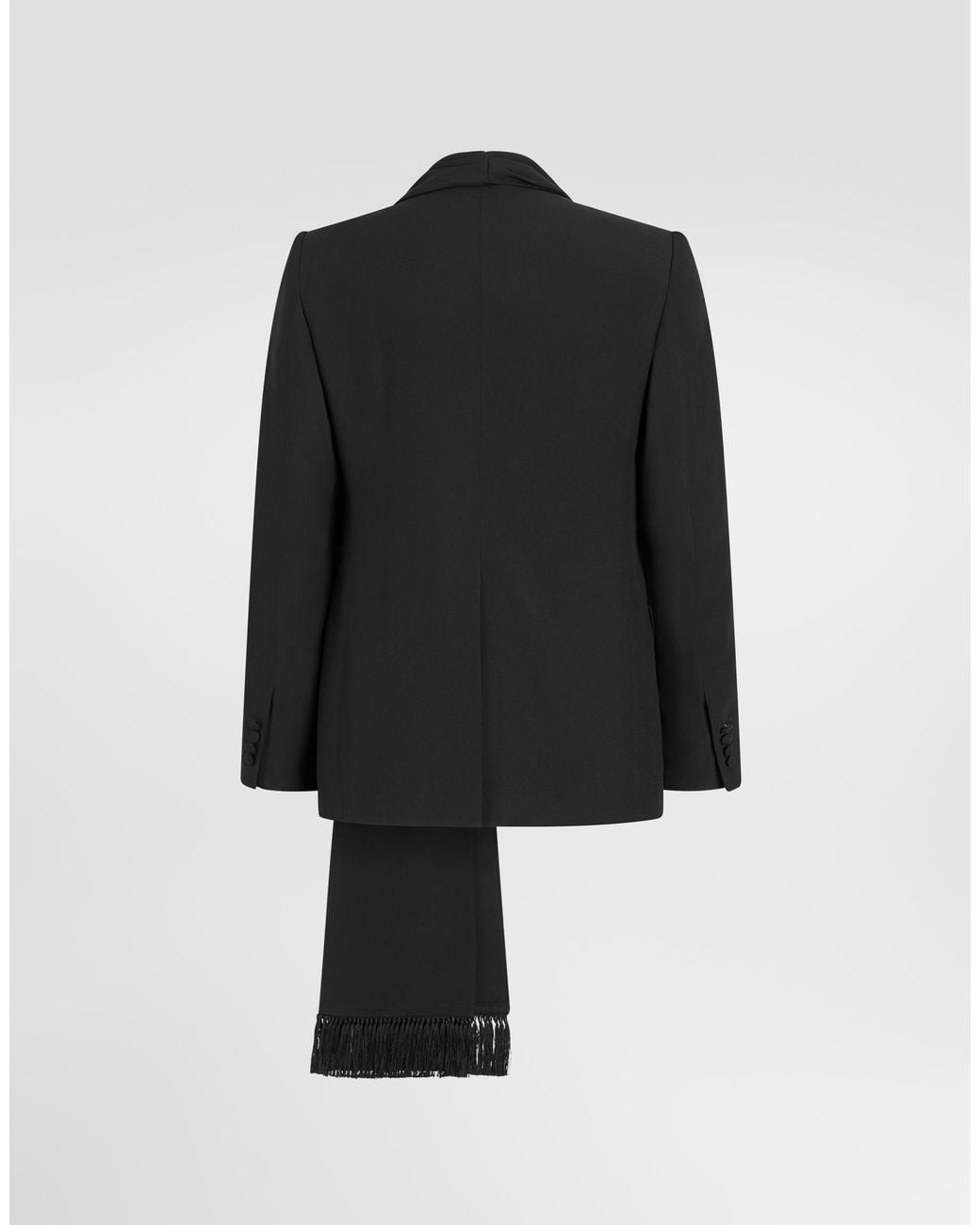 Dolce & Gabbana Black Sicilia Single-Breasted Cady Jacket for men